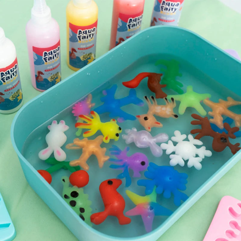 Água Mágica - kit de moldes e géis para fazer bichinho na água